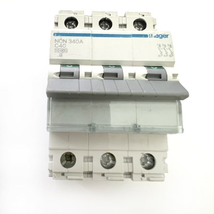 Hager NCN340A C40 40A 40 Amp 3 Pole Phase MCB Circuit Breaker Type C